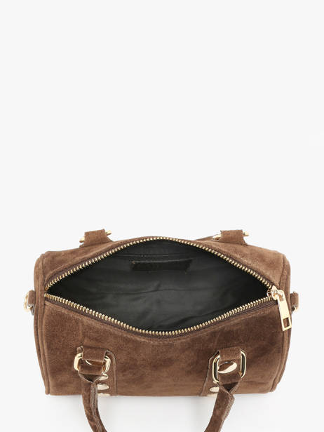Handtassen Velvet Leder Milano Bruin velvet VE25066 ander zicht 2